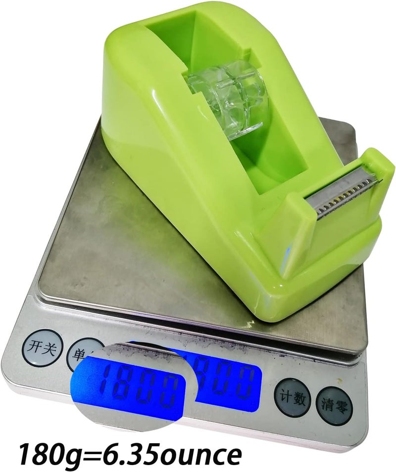 ROSEUP Desktop Tape Dispenser Heavy Duty Desk Accessories Floral Office Tape Dispensers, Weighted Non-Skid Base, Green - Image 3